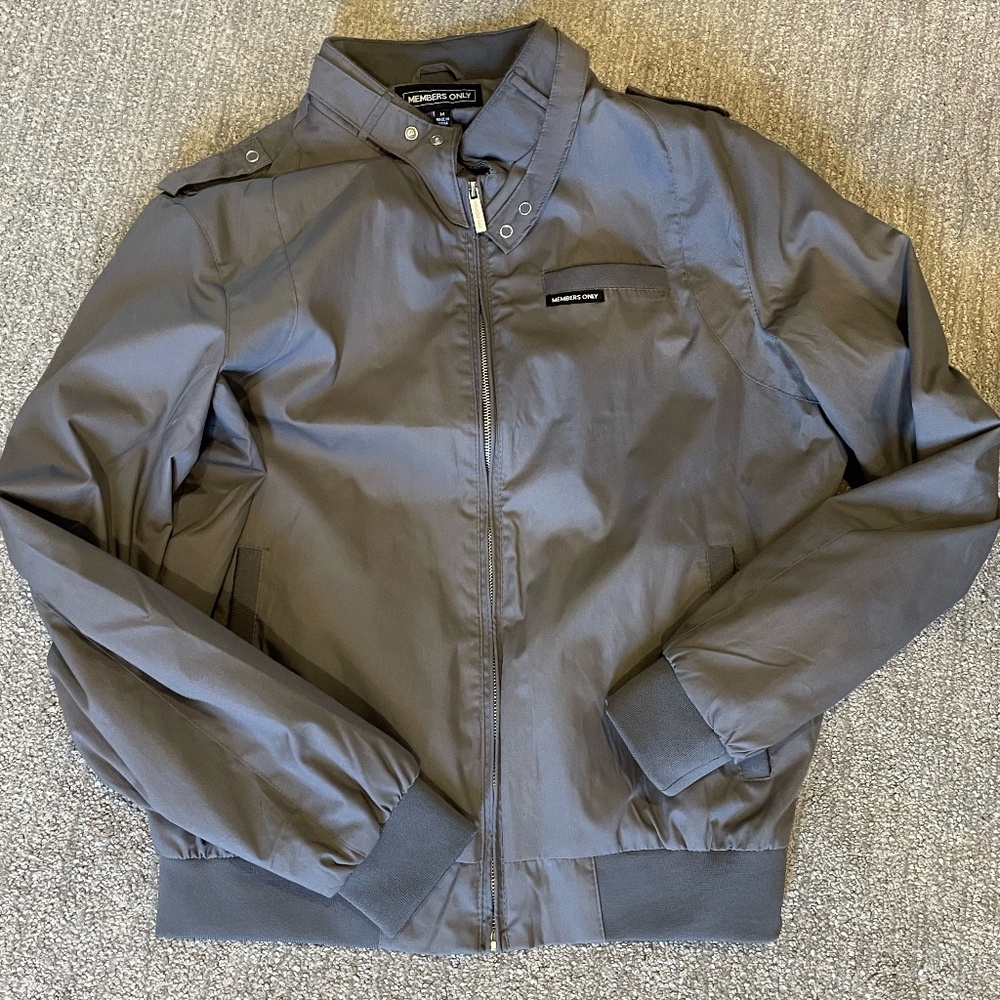 Gray Members Only Jacket Medium